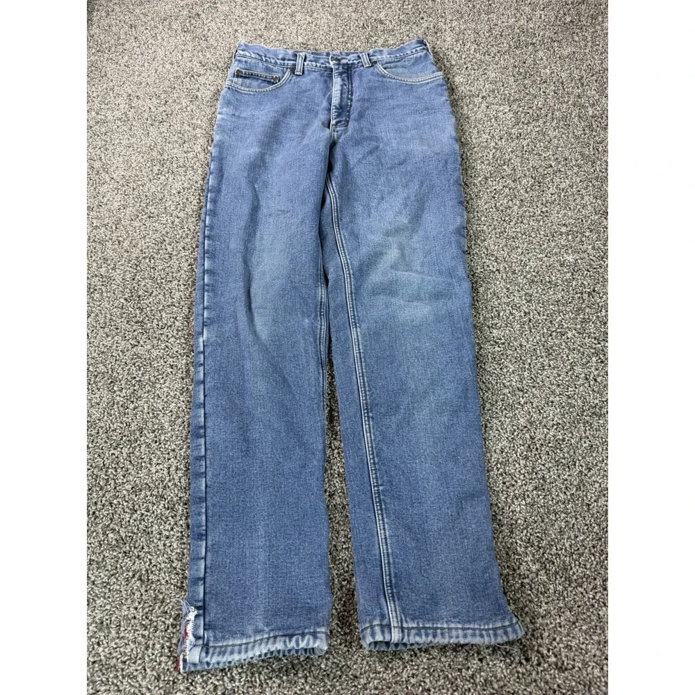 Vintage Lands' End Fleece Lined Jeans Men's Size 32X31 Blue
